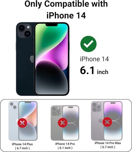 JINTONG 4 عبوات من واقي الشاشة الزجاجي المقوى لهاتف iPhone 14 (6.1 بوصة) طبقة من الزجاج المقسى، فائقة الدقة، مقاومة للخدش، صديقة للحافظة، خالية من الفقاعات in Kuwait