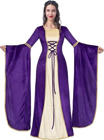 Spooktacular Creations Renaissance Costume Women, Velvet Medieval Dress for Women, Irish Renaissance Dress for Halloween in Saudi Arabia