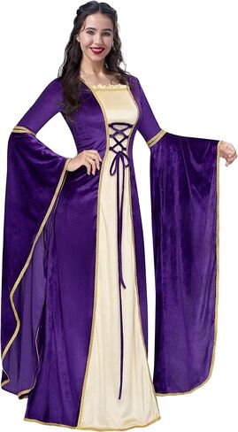 Spooktacular Creations Renaissance Costume Women, Velvet Medieval Dress for Women, Irish Renaissance Dress for Halloween in Saudi Arabia