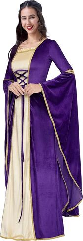 Spooktacular Creations Renaissance Costume Women, Velvet Medieval Dress for Women, Irish Renaissance Dress for Halloween in Saudi Arabia