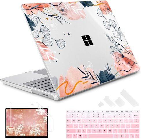 for 13.5" Microsoft Surface Laptop 3/4/5 with Metal Palm Rest ONLY 2019-2022 Release Models:1868/1951, Plastic Hard Shell Case with Keyboard Cover & Screen Protector, Watercolor Floral P082 in Saudi Arabia