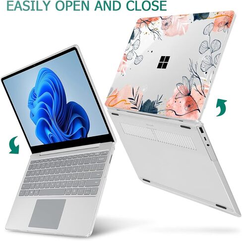 for 13.5" Microsoft Surface Laptop 3/4/5 with Metal Palm Rest ONLY 2019-2022 Release Models:1868/1951, Plastic Hard Shell Case with Keyboard Cover & Screen Protector, Watercolor Floral P082 in Saudi Arabia