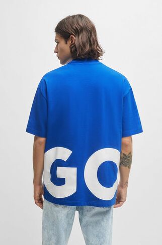 HUGO Men's Block Letter Logo Cotton T-Shirt in Saudi Arabia