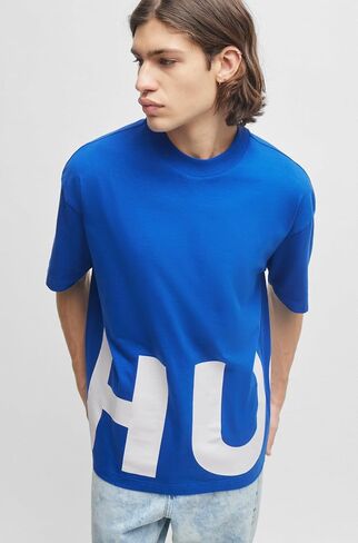 HUGO Men's Block Letter Logo Cotton T-Shirt in Saudi Arabia