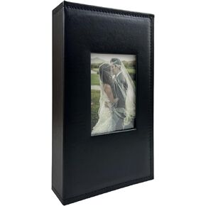 Photo Album 4x6 for 300 Photos Pictures PU Leather Cover for Wedding Albums Family Photo Book Pocket Vacation Birthday Photo Albums Hold (B-White)