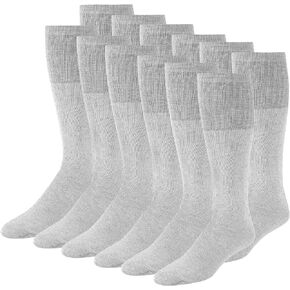 Women's Solid Tube Socks Over the Calf High 21" (6-Pair) Size 9-11