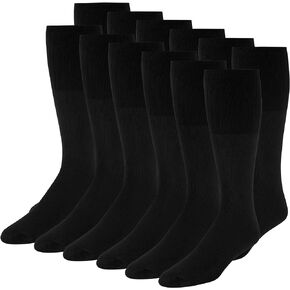 Women's Solid Tube Socks Over the Calf High 21" (6-Pair) Size 9-11
