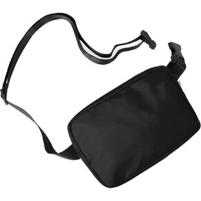 Nollia Belt Bag with Adjustable Strap Waterproof Fanny Pack Everyday Workout Crossbody Sling Bag-Black