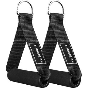 KYLIN SPORT 1 Pair of Resistance Bands Exercise Handles for Gym Heavy Duty Nylon Straps Foam Handles Replacement Fitness Equipment