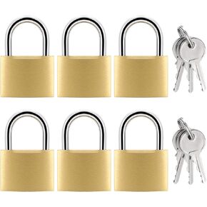BRAXE 6 قطع قفل بمفتاح مع 6 مفاتيح نفسها مقاومة للماء، قفل نحاسي صلب صغير 1.18 بوصة 30 مم لخزانة الصالة الرياضية حقيبة الظهر الأمتعة بمشبك تخزين يلقي سياج الأدوات in Kuwait