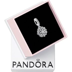 Pandora Sparkling Snowflake Double Dangle Charm, With Gift Box
