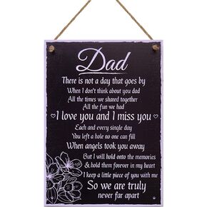 Love And Miss You Dad Memorial Grave Plaque Father's Day Daddy Gift Bereavement Sign