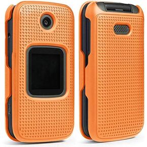 Nakedcellphone Case for Alcatel Smartflip/Go Flip 3, [Teal Mint Cyan] Protective Snap-On Cover [Grid Texture] for Alcatel Go Flip 3, Alcatel Smartflip Phone (2019) 4052R/4052C/4052W