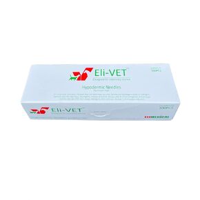 Eli-Vet Veterinary Aluminum Hub Needle, 14G x 2 inch (50 mm), Individual Sheath, 100 per Box, AHN1450