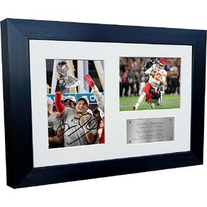 Patrick Mahomes Kansas City Super Bowl LVII 57 Winners Autographed Signed 12x8 A4 Photo Photograph Picture Frame Football Poster Gift S