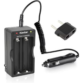 Kastar 2-Pack Battery + AC Charger Car Charger Compatible with Manfrotto MVG460 & MVG460FFR Gimbal, Zhiyun Crane 4 3-Axis Handheld Gimbal Stabilizer