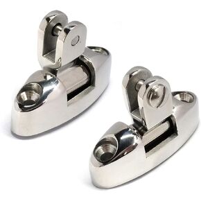 NRC&XRC Pair of Marine Grade 316 Stainless Steel Boat Bimini Top Deck Hinge Swivel Mount