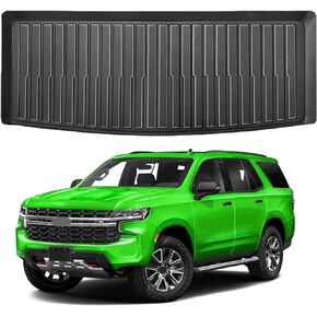 Cargo and Backrest Mats Compatible with 2021-2024 Chevy Tahoe/GMC Yukon Accessories,5PCS Cargo Liner Trunk Mat Back Seat Cover All-Weather Protector for Yukon(Trunk Mat+Rear Backrest Mats)