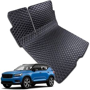 for 2018-2024 Volvo XC40/2022-2024 Volvo C40 Recharge Trunk Mat and Rear Backrest Cargo Mat Liners All Weather Anti-Slip