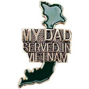 My Dad Served in Vietnam Hat Lapel Pin VetFriends.com