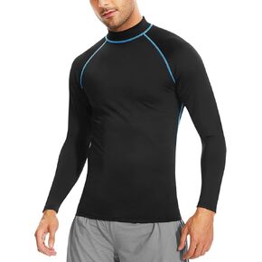 Rash Guard for Men, Men's Rash Guard Long Sleeve Swim Shirts - UPF 50+ UV Sun Protection Quick Dry Rashguard for Water Sports