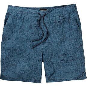 Legendary Whitetails Men's Quick Dry Topographical Print 7 Inch Inseam Swim Trunks