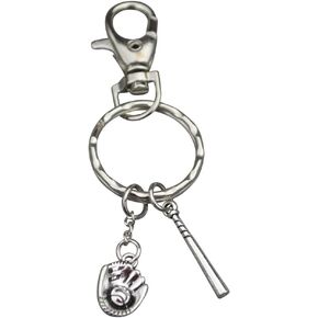 Infinity Collection Baseball Keychain, Baseball Bat Keychain, Baseball Jewelry and Baseball gifts