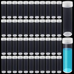 50 pcs 7 ML Plastic Vials with Lids Vial Storage Container with Caps Plastic Vials for Small Items