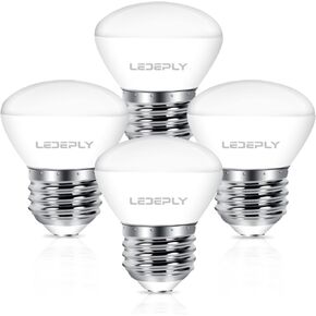 R14 LED Bulb, 4W=40W, Dimmable, Medium E26 Base, Mini LED Reflector Floodlight Bulb, 400 Lumens, 2700K Warm White, 4 Pack