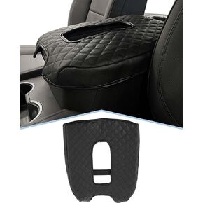 JeCar Armrest Cover PU Leather Center Console Cushion Pad Compatible with Chevy Silverado 2019+/Suburban 2020+/Tahoe 2021+/GMC YUKON 2021+
