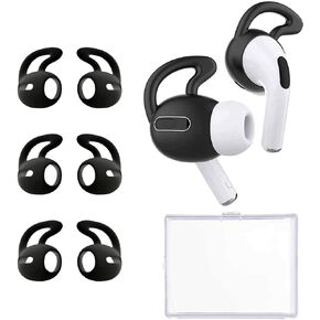 Ear Covers and Hooks Accessories Compatible with Apple AirPods Pro, Fonygo 4 Pairs Professional Anti-Slip Silicone Earbuds Tips Hook Compatible with Apple Airpods Pro(White)
