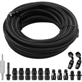 6AN 3/8" 20FT CPE Transmission Cooler Line Set, Universal Compatibility & Wide Applicability (Nylon and Stainless Steel Braided Lines)