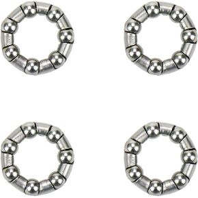 4 Pcs 20.5mm-7Balls Front Wheel Hub Steel Ball Bearing Retainer Cages Crank Bearings Bead Holder for MTB Bike