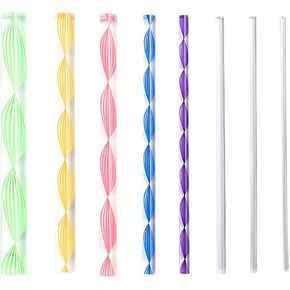 8 Pcs Acrylic Dowel Rods Colorful Cylinder Rods Clear Round Sticks Assorted Size Rods Mandala Dotting Tools for Painting Pottery Clay