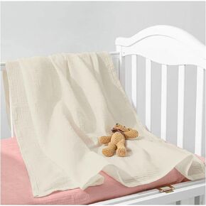 Olive Green Baby Swaddle Blankets, Neutral Muslin Newborn Receiving Blankets 47 x 47 inches, Soft Breathable Baby Wrap Swaddle (42-10)
