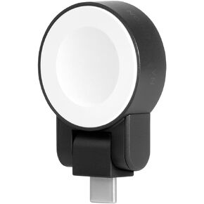 Native Union Watch Puck – Portable USB-C Apple Watch Magnetic Charger – MFi Cordless Charger for All Apple Watch Series – Adjustable Angle & Ultra-Compact