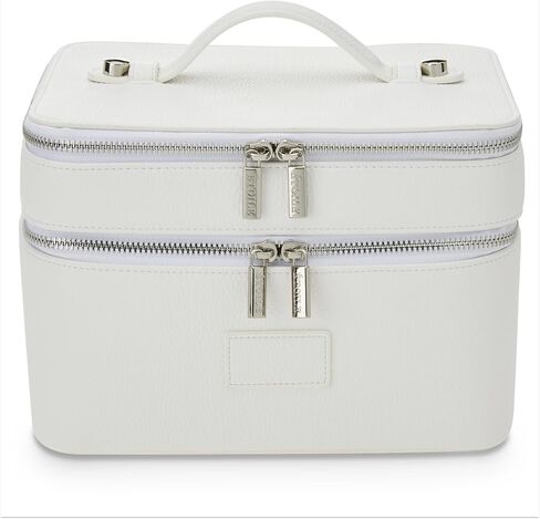 ETOILE - حقيبة Duo Vanity Case باللون الأسود - منظم حقيبة مكياج كبير وعملي للسفر مع مقسم ومرآة قابلة للإزالة in Saudi Arabia