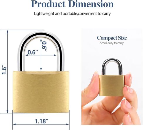BRAXE 6 قطع قفل بمفتاح مع 6 مفاتيح نفسها مقاومة للماء، قفل نحاسي صلب صغير 1.18 بوصة 30 مم لخزانة الصالة الرياضية حقيبة الظهر الأمتعة بمشبك تخزين يلقي سياج الأدوات in Kuwait