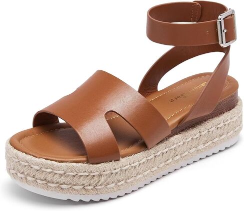 SILENTCARE Women's Comfortable Wedge Platform Espadrille Sandals - 2024 Summer Sandles Dressy Fashion Open Toe Buckle Ankle Strap Beach Sandals in Saudi Arabia