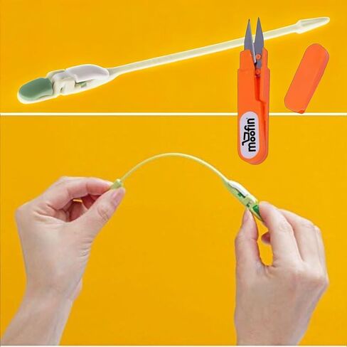 Clip N Glide Bodkin, Bundle with Westlake Art Embroidery Scissors, Elastic Threader Tool, Dual-Sized Bobkin Tool Set for Sewing, Easy-to-Use, Ideal for All Skill Levels [Pack of 3] in Saudi Arabia