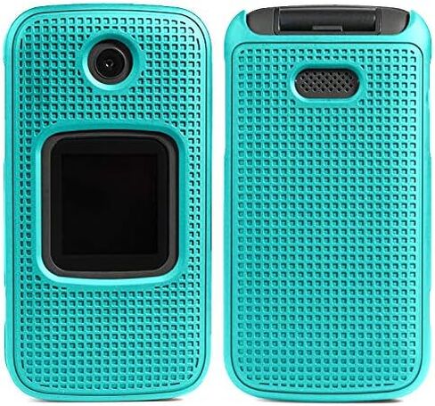 جراب Nakedcellphone لهاتف Alcatel Smartflip/Go Flip 3، [أزرق مخضر سماوي] غطاء واقٍ سهل التركيب [نسيج شبكي] لهاتف Alcatel Go Flip 3، هاتف Alcatel Smartflip (2019) 4052R/4052C/4052W in Saudi Arabia