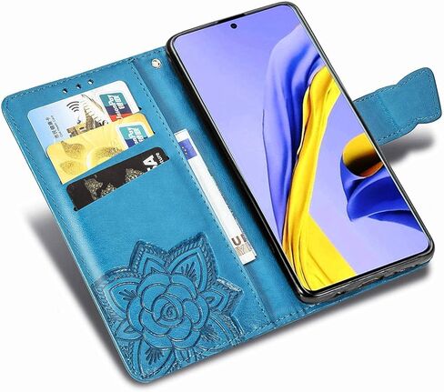 حافظة محفظة Samsung Galaxy A71(5G) ثلاثية الأبعاد على شكل زهرة فراشة، غطاء هاتف جلدي قابل للطي مع فتحة لبطاقات الائتمان، غطاء واقٍ مغناطيسي مقاوم للصدمات لهاتف Samsung Galaxy A71 5G HZD(حجر الراين الوردي الذهبي) in Kuwait
