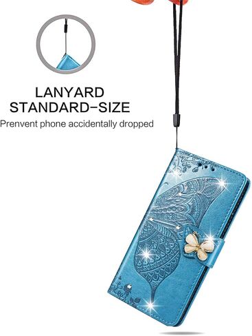 حافظة محفظة Samsung Galaxy A71(5G) ثلاثية الأبعاد على شكل زهرة فراشة، غطاء هاتف جلدي قابل للطي مع فتحة لبطاقات الائتمان، غطاء واقٍ مغناطيسي مقاوم للصدمات لهاتف Samsung Galaxy A71 5G HZD(حجر الراين الوردي الذهبي) in Kuwait