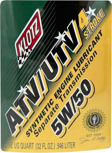 زيت تشحيم المحرك الاصطناعي Klotz ATV UTV 5W-50 لموديلات Polaris 4-Stroke 2012 والأحدث مع ناقل حركة منفصل. تحسين الأكسدة والمنظفات والحماية من التآكل زيت كلوتز ATVUTV-050 in Kuwait