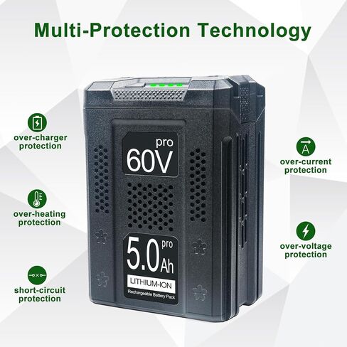 استبدال DTK لبطارية Greenworks 60V LB60A00 LB60A01 LB60A02 LB60A03 متوافقة مع أدوات لاسلكية 60 فولت بطارية ليثيوم أيون 5.0 أمبير في الساعة in Saudi Arabia