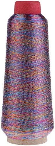 1 Piece Sewing Thread Spool Metallic Machine Embroidery Threads Sewing Thread Line for Craft 3000 Meters - Rainbow in Kuwait