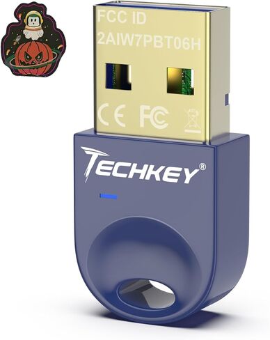 محول بلوتوث USB 5.3 لأجهزة الكمبيوتر المكتبية، قم بتوصيل وتشغيل جهاز استقبال وجهاز إرسال بلوتوث صغير V10 EDR Dongle لأجهزة الكمبيوتر المحمول بلوتوث Windows 11/10/8.1-Winter Sky Blue in Kuwait