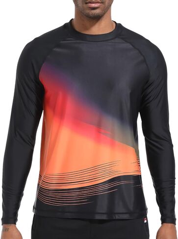VAYAGER Men's Swim Shirts UPF 50+ Rash Guard Long Sleeve Quick Dry T-Shirt Loose Fit Water Fishing UV Protection Shirts in Saudi Arabia