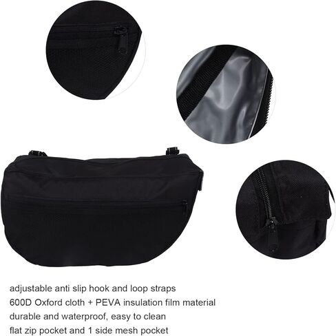 Baby Stroller Organizer, Side Sling Stroller Organizer & Storage, Non Slip and Adjustable Stroller Accessories for Carrying Diaper Toys and Snacks in Kuwait