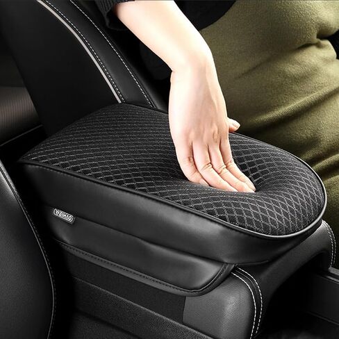 Car Armrest Cushion with Comfortable Memory Foam,Upgrade Car Console Armrest Pad,Premium Material Car Armrest Cover,Universal Car Center Console Pillow,Car Accessories(Black2) in Saudi Arabia